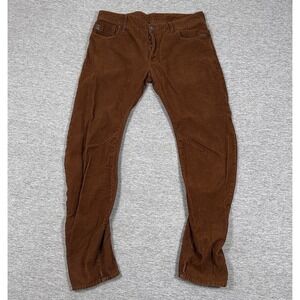 G-Star Pants Mens Size 33x32 Brown Corduroy Arc 3D Slim Button Fly 5-Pocket